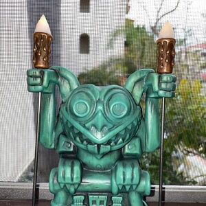 Trader Sam's Disneyland Enchanted Tiki Bar Teal Gargoyle Tiki Mug 2nd Edition